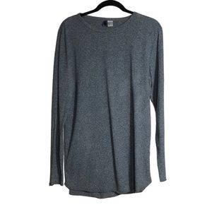 H&M Mens Crewneck Henley Small Long Sleeve Grunge Dexter Shirt Gray Layering